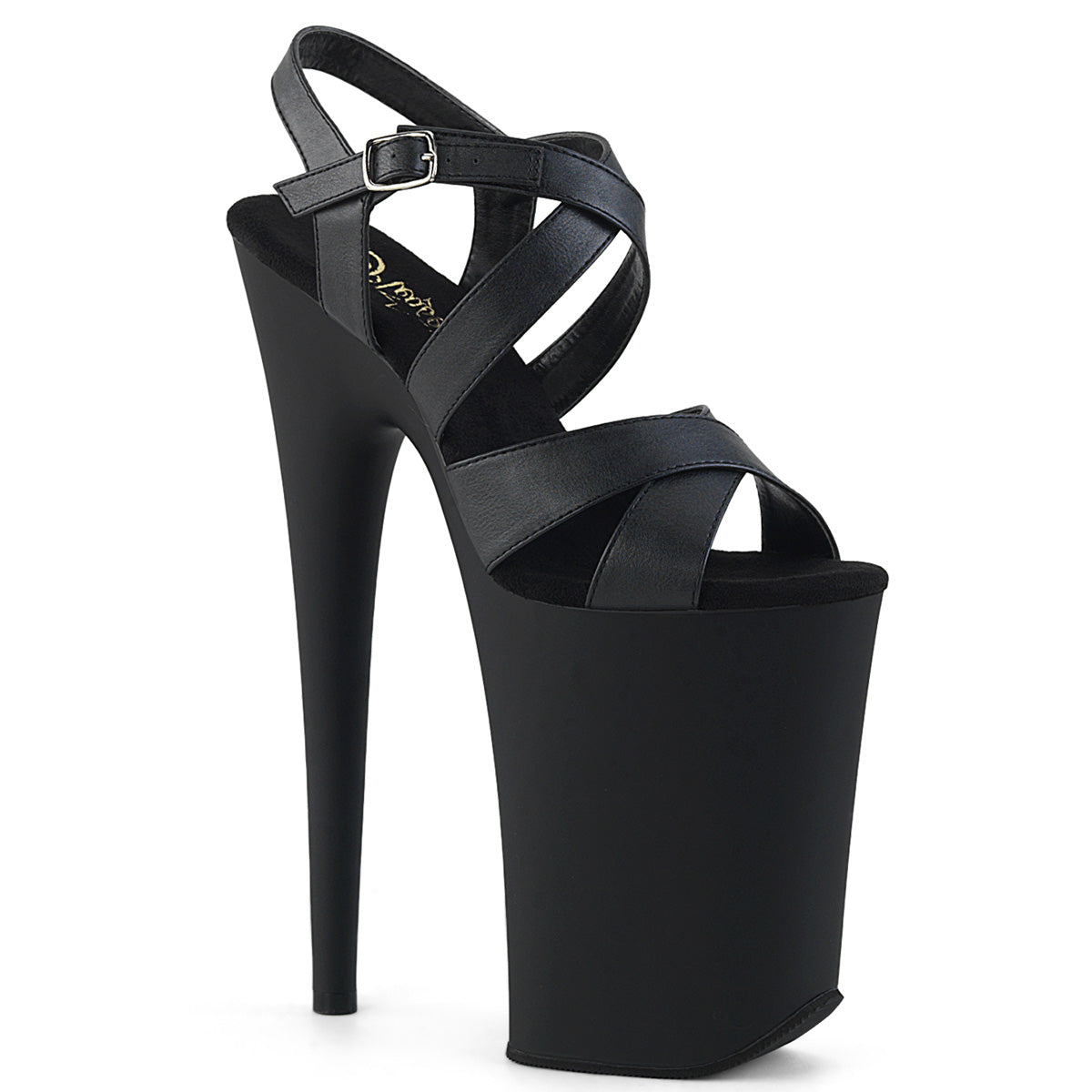 9" Heel, 5 1/4" PF Criss-Cross Ankle Strap Sandal (Pleaser INF997/B/M)