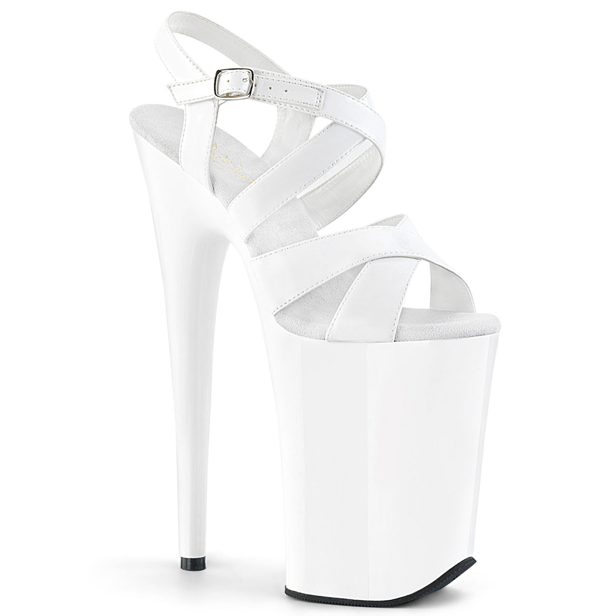 9" Heel, 5 1/4" PF Criss-Cross Ankle Strap Sandal (Pleaser INF997/B/M)