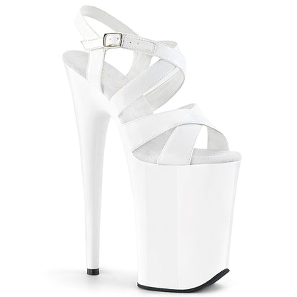 9" Heel, 5 1/4" PF Criss-Cross Ankle Strap Sandal (Pleaser INF997/B/M)