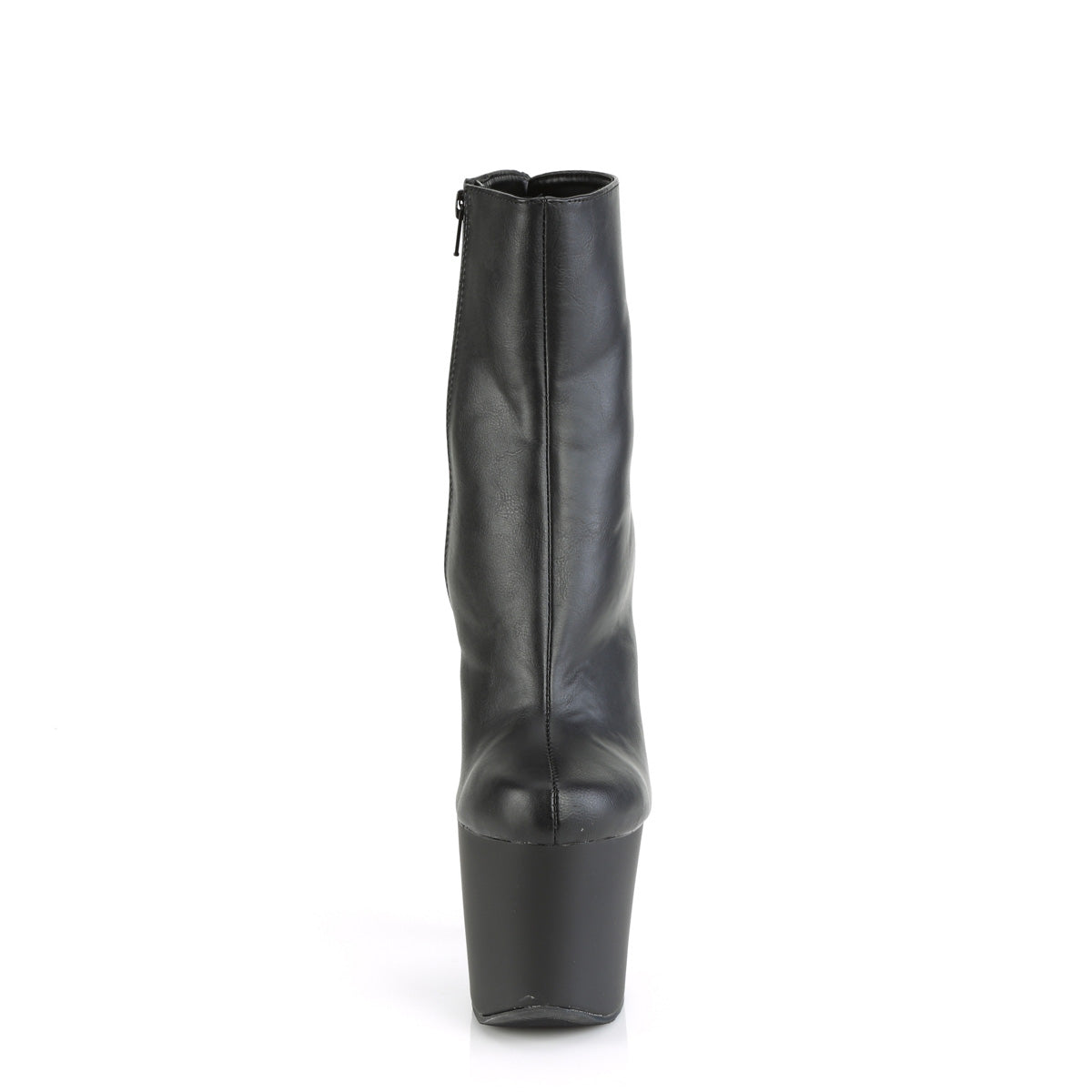 *7" Brass Knuckle Heel, 3 1/4" PF Ankle Boot, Side Zip (Pleaser IRGP1042/BPU/B-SCH)