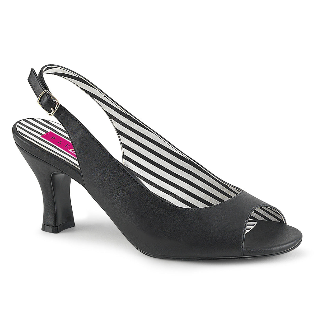*3" Heel Slingback Peep Toe Pump (Pleaser Pink Label JENNA02/BPU)