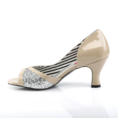 *3" Heel Peep Toe D'Orsay Pump (Pleaser Pink Label JENNA03/CR-SG)