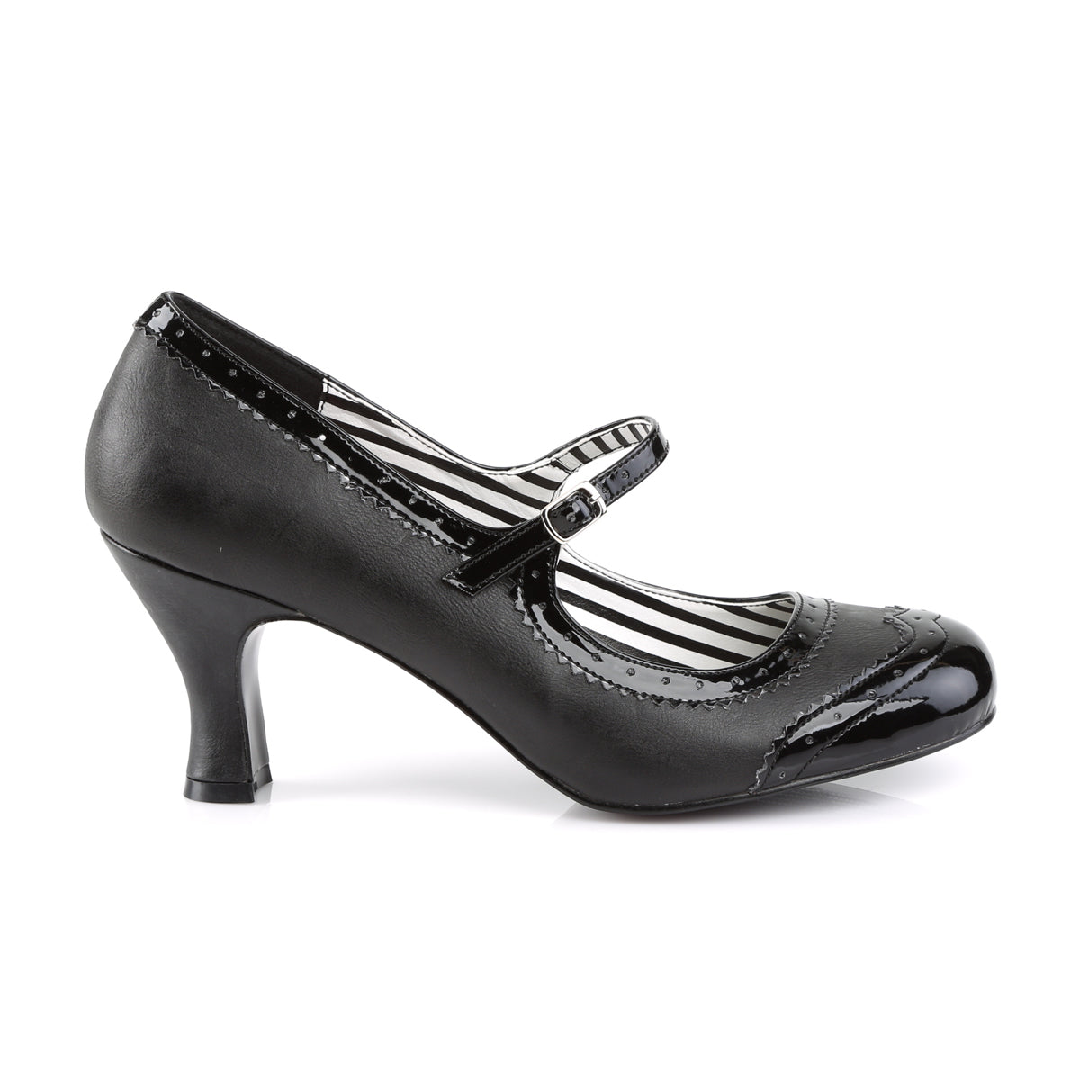 **3" Kitten Heel Spectator Mary Jane Pump (Pleaser Pink Label JENNA06/BPU-PT)