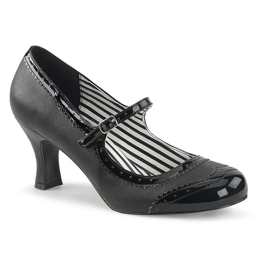 **3" Kitten Heel Spectator Mary Jane Pump (Pleaser Pink Label JENNA06/BPU-PT)