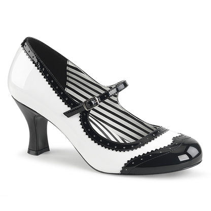 **3" Kitten Heel Spectator Mary Jane Pump (Pleaser Pink Label JENNA06/BPU-PT)