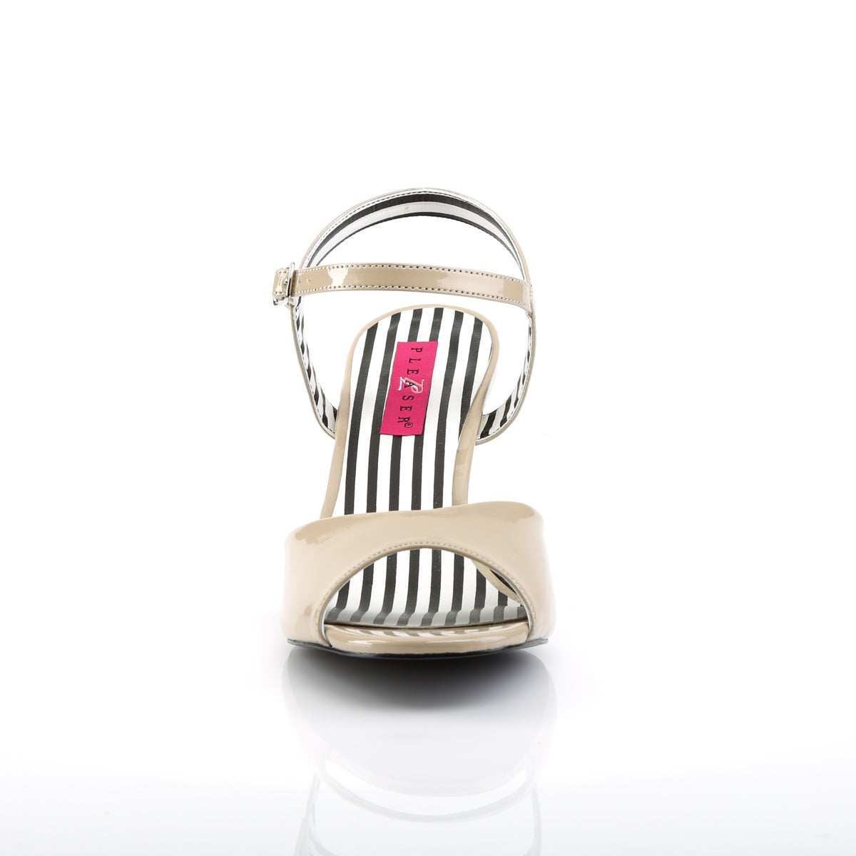 *3" Heel Ankle Strap Peep Toe Sandal (Pleaser Pink Label JENNA09/CR)