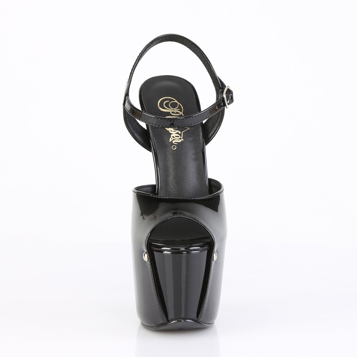 7" Heel, 3" Concealed PF Ankle Strap Sandal (Pleaser JUB09/B)