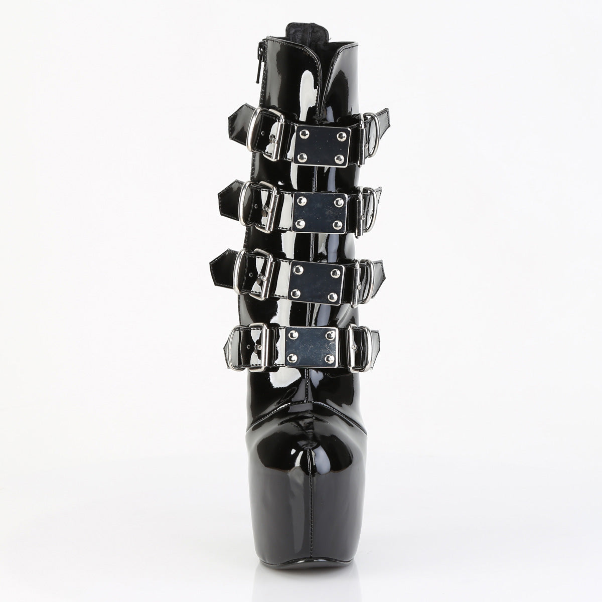7" Heel,  3" Concealed PF Strappy Ankle Boot, Side Zip (Pleaser JUB1023/B)