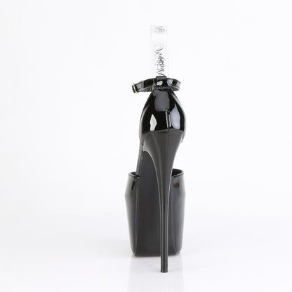 7" Heel, 3" Concealed PF Close Back Ankle Strap Sandal (Pleaser JUB15/B)