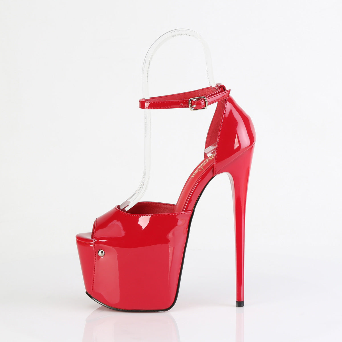 7" Heel, 3" Concealed PF Close Back Ankle Strap Sandal (Pleaser JUB15/B)