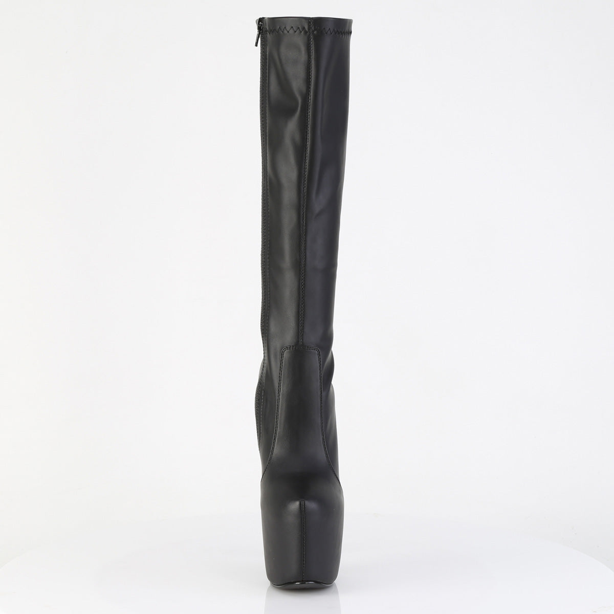 7" Heel, 3" Concealed PF Stretch Knee Boot, Side Zip (Pleaser JUB2000/B)