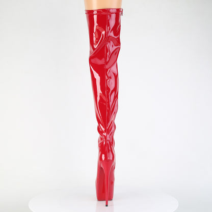 7" Heel, 3" Concealed PF Stretch Thigh Boot, Side Zip (Pleaser JUB3000/B)