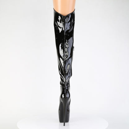 7" Heel, 3" Concealed PF, Stretch Thigh Boot, Side Zip (Pleaser JUB3006/B)