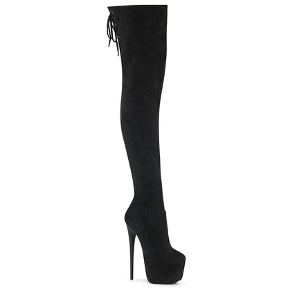 7" Heel, 3" Concealed PF Stretch Thigh Boot, Side Zip (Pleaser JUB3007FS/BFS)