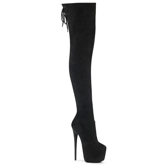 7" Heel, 3" Concealed PF Stretch Thigh Boot, Side Zip (Pleaser JUB3007FS/BFS)