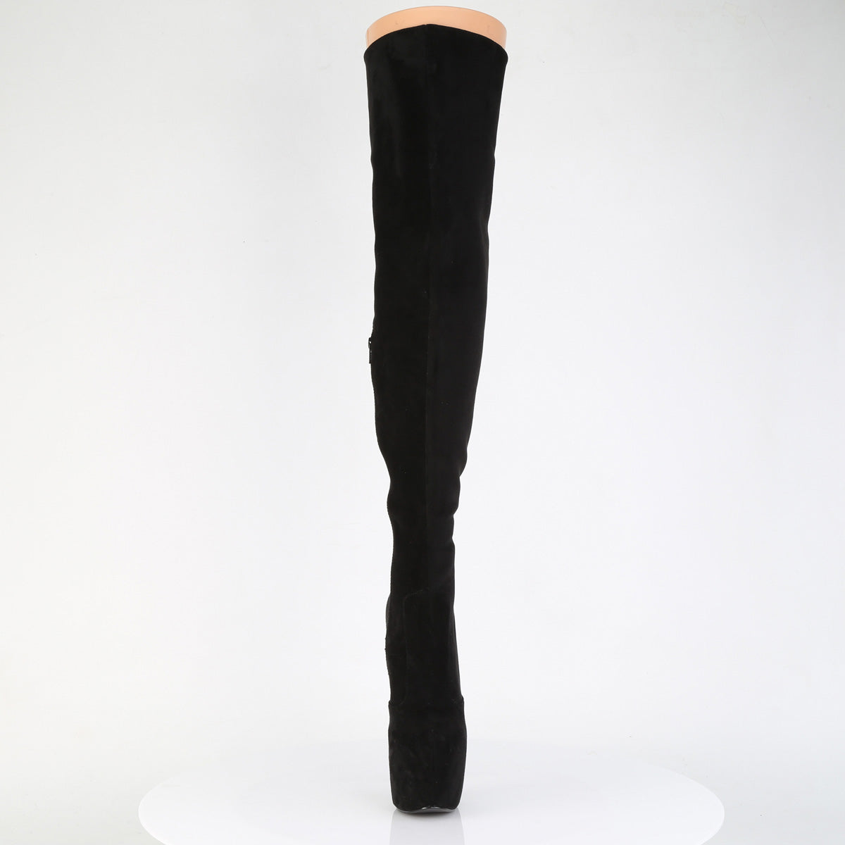 7" Heel, 3" Concealed PF Stretch Thigh Boot, Side Zip (Pleaser JUB3007FS/BFS)