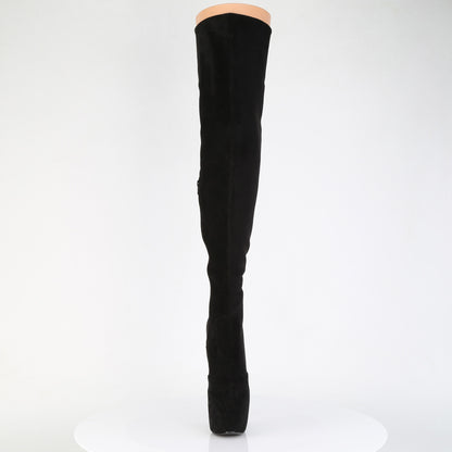 7" Heel, 3" Concealed PF Stretch Thigh Boot, Side Zip (Pleaser JUB3007FS/BFS)