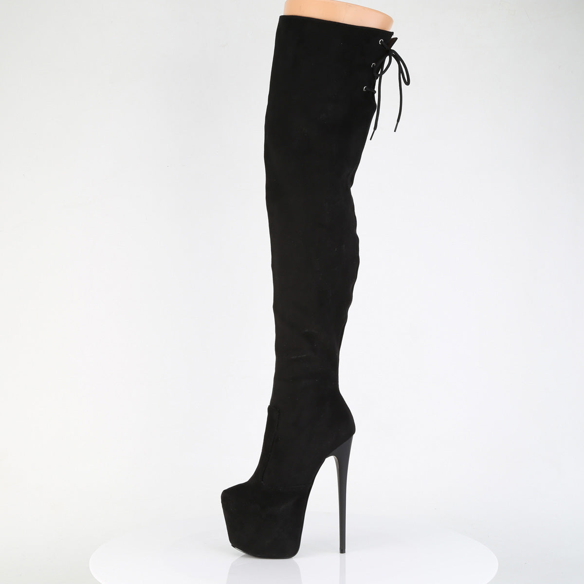 7" Heel, 3" Concealed PF Stretch Thigh Boot, Side Zip (Pleaser JUB3007FS/BFS)
