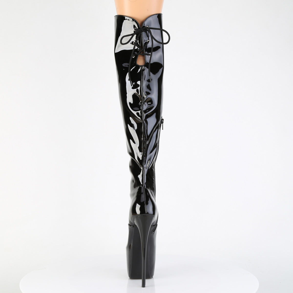 7" Heel, 3" Concealed PF Over-The-Knee Boot, Side Zip (Pleaser JUB3012/B)