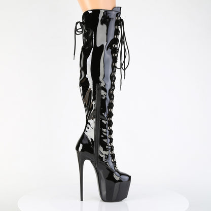 7" Heel, 3" Concealed PF Over-The-Knee Boot, Side Zip (Pleaser JUB3012/B)