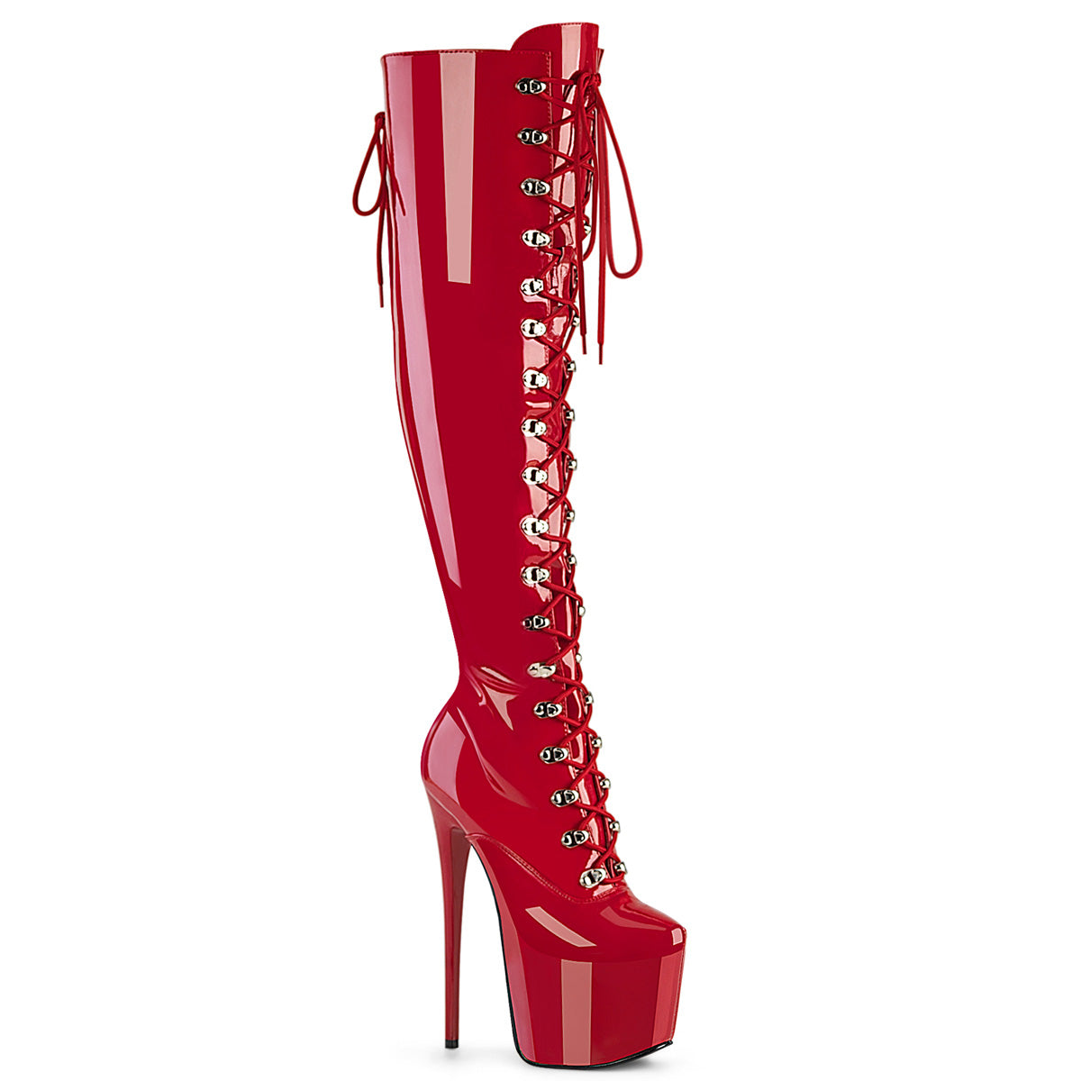 7" Heel, 3" Concealed PF Over-The-Knee Boot, Side Zip (Pleaser JUB3012/B)