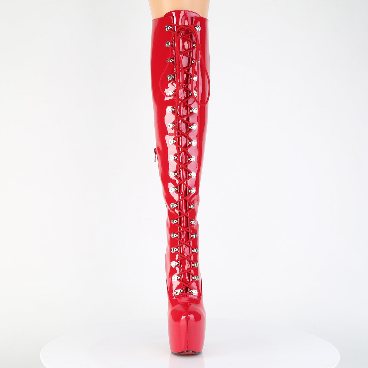 7" Heel, 3" Concealed PF Over-The-Knee Boot, Side Zip (Pleaser JUB3012/B)