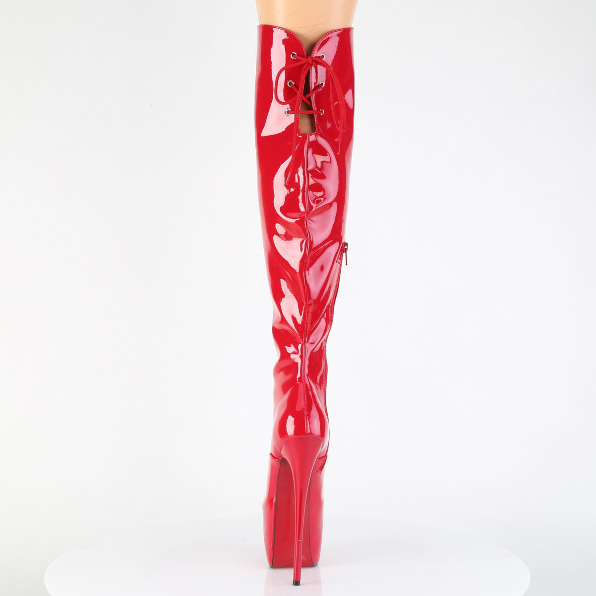 7" Heel, 3" Concealed PF Over-The-Knee Boot, Side Zip (Pleaser JUB3012/B)