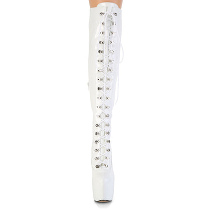7" Heel, 3" Concealed PF Over-The-Knee Boot, Side Zip (Pleaser JUB3012/B)