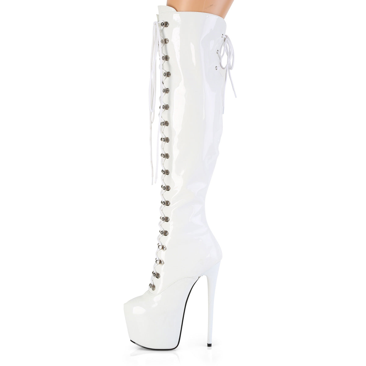 7" Heel, 3" Concealed PF Over-The-Knee Boot, Side Zip (Pleaser JUB3012/B)