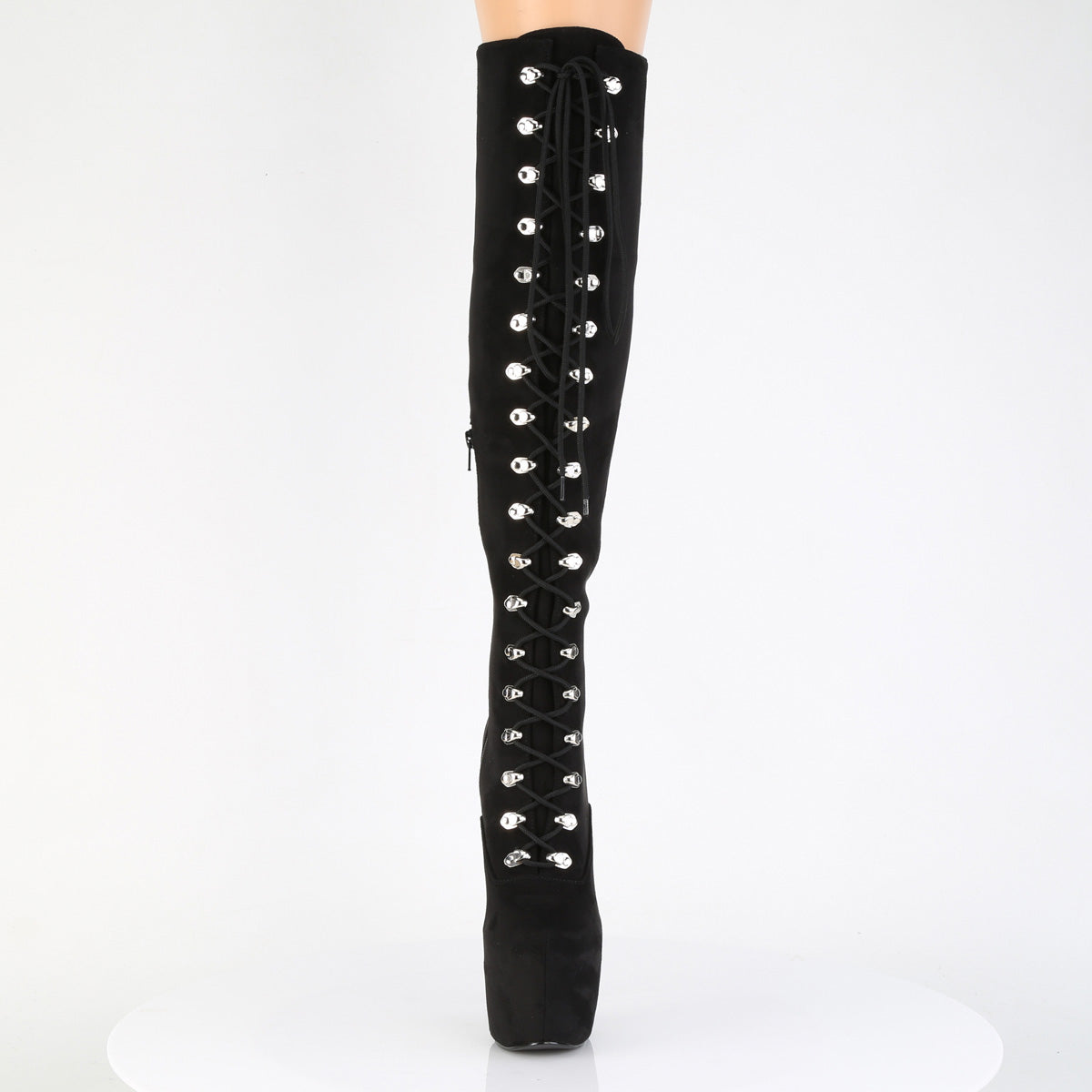 7" Heel, 3" Concealed PF Over-The-Knee Boot, Side Zip (Pleaser JUB3012FS/BFS)