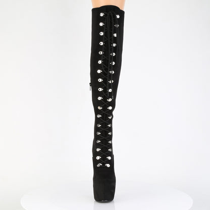 7" Heel, 3" Concealed PF Over-The-Knee Boot, Side Zip (Pleaser JUB3012FS/BFS)