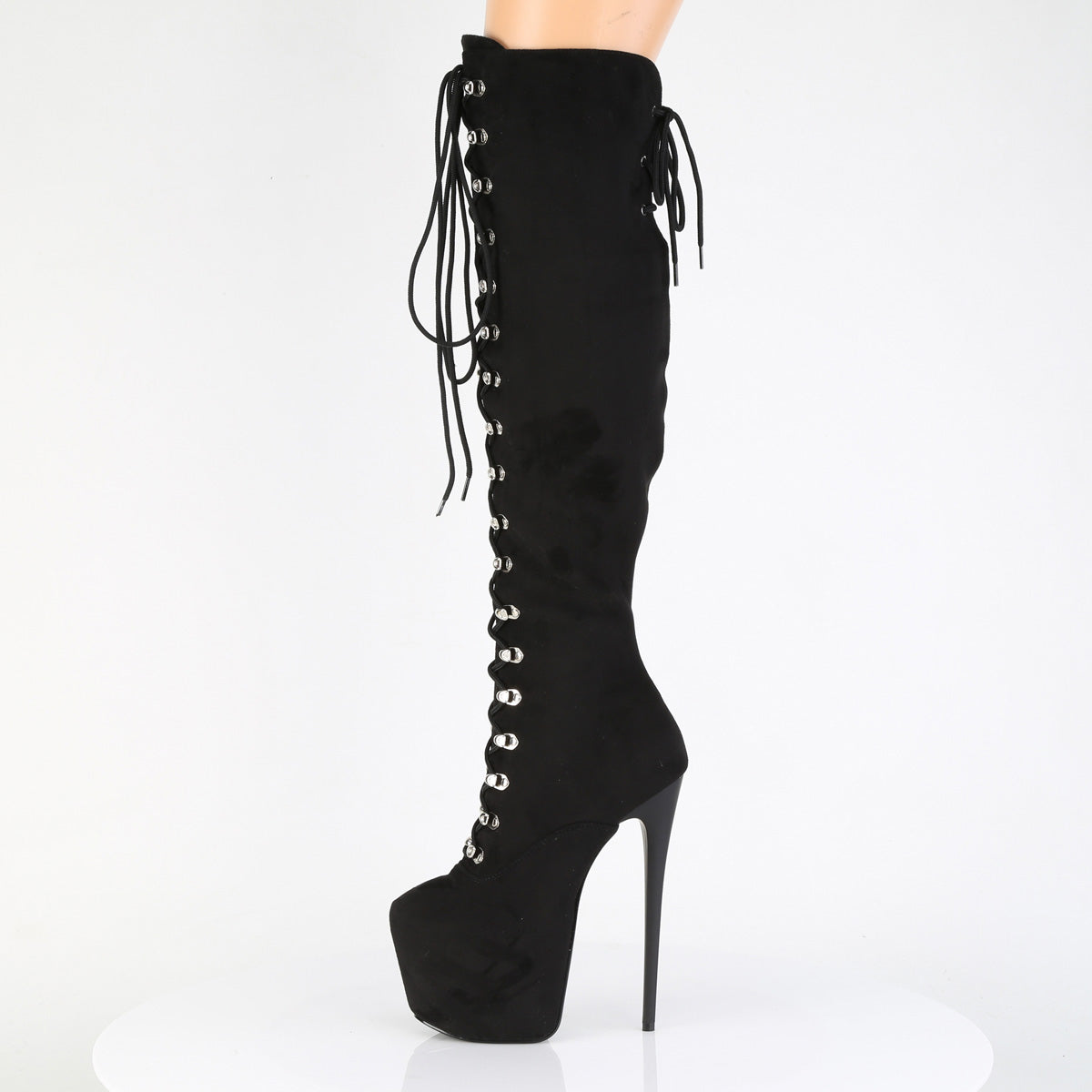 7" Heel, 3" Concealed PF Over-The-Knee Boot, Side Zip (Pleaser JUB3012FS/BFS)