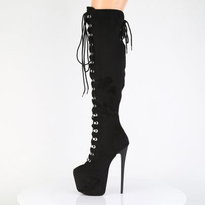 7" Heel, 3" Concealed PF Over-The-Knee Boot, Side Zip (Pleaser JUB3012FS/BFS)
