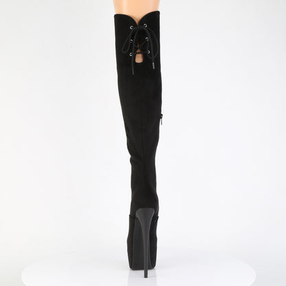 7" Heel, 3" Concealed PF Over-The-Knee Boot, Side Zip (Pleaser JUB3012FS/BFS)