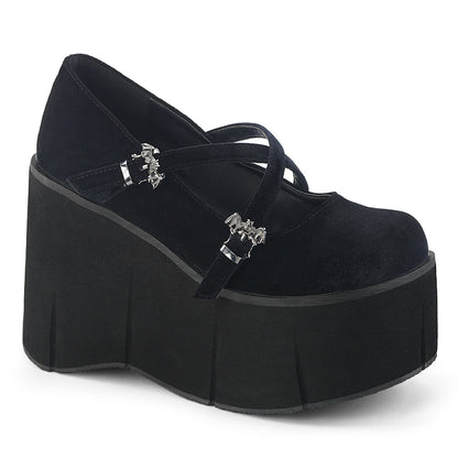 4 1/2" Platform Criss-Cross Strap Maryjane (Demonia KERA10/BVEL)