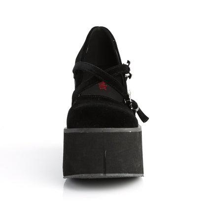 4 1/2" Platform Criss-Cross Strap Maryjane (Demonia KERA10/BVEL)