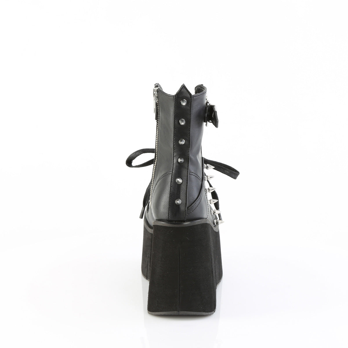 4 1/2" Platform Lace-Up Ankle Boot,Inside Metal Zip (Demonia KERA150/BVL)