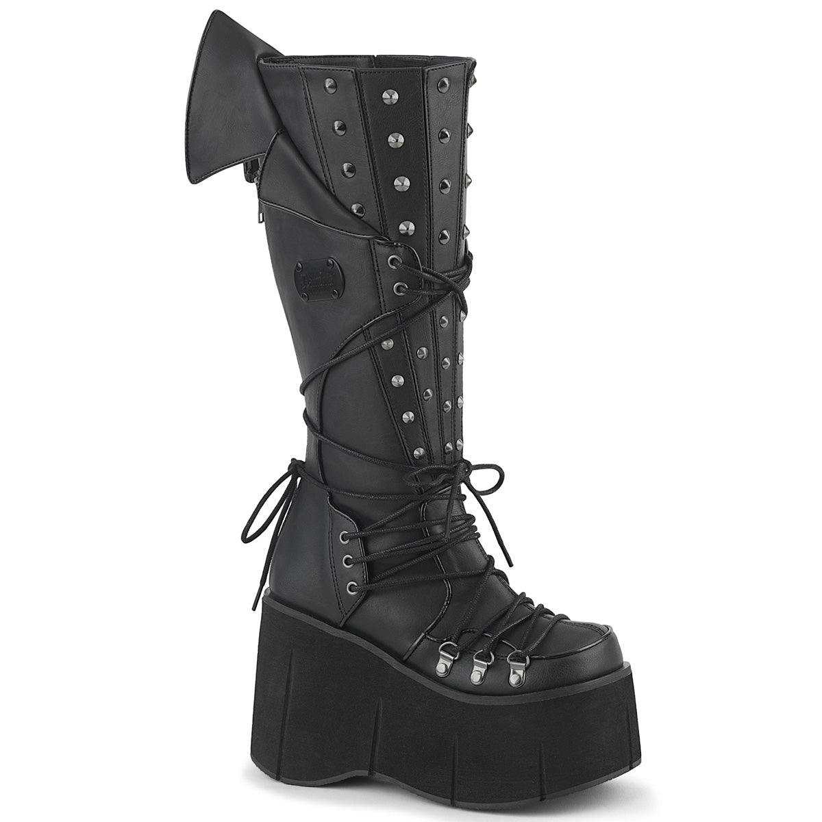 4 1/2" Platform Knee High Boot, Inside Zip (Demonia KERA203/BVL)
