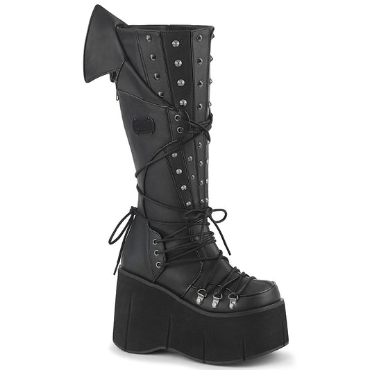 4 1/2" Platform Knee High Boot, Inside Zip (Demonia KERA203/BVL)