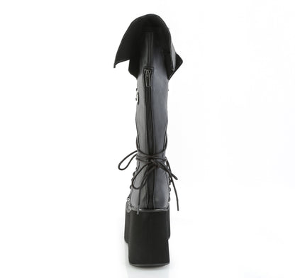 4 1/2" Platform Knee High Boot, Inside Zip (Demonia KERA203/BVL)