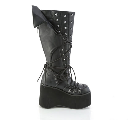 4 1/2" Platform Knee High Boot, Inside Zip (Demonia KERA203/BVL)