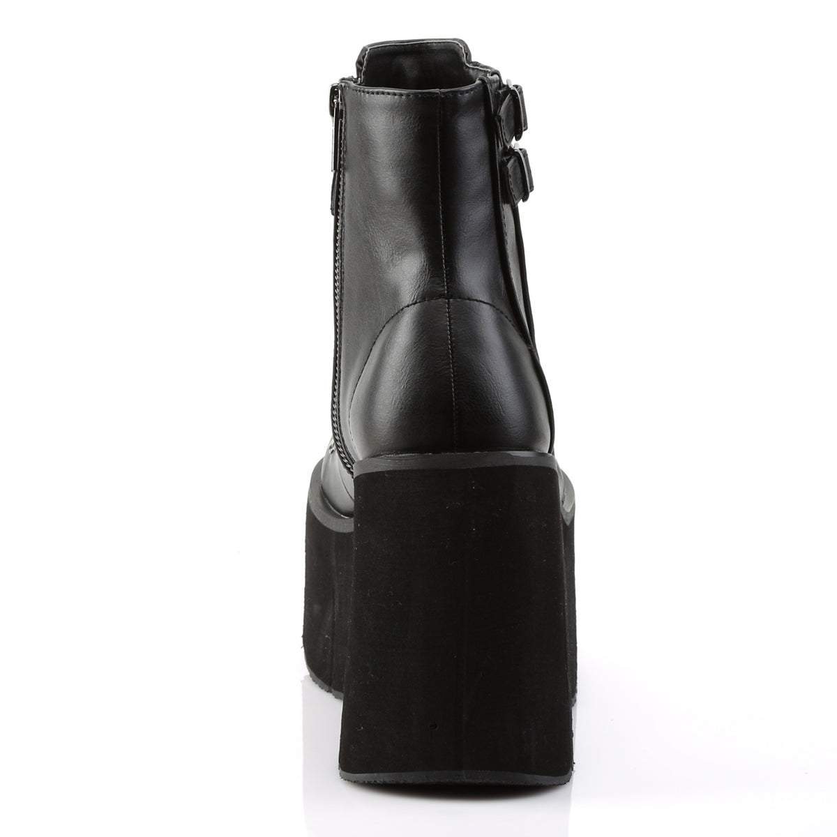 **4 1/2" PF Faux Lace-Up Ankle Boot, Side Zip (Demonia KERA21/BPVL)