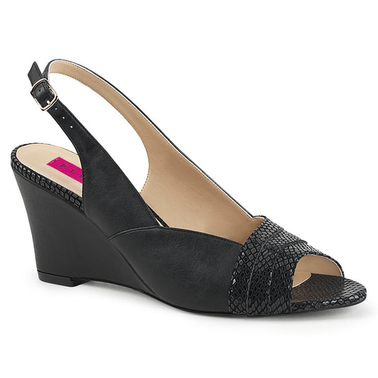 *3" Slingback Wedge Sandal (Pleaser Pink Label KIM01SP/BPU)