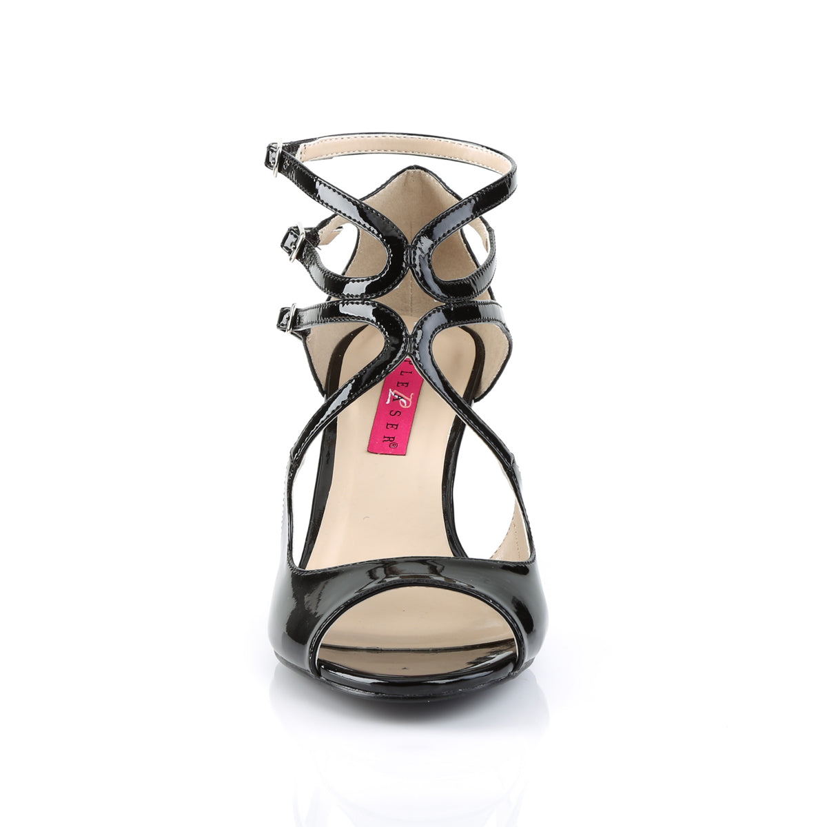 *3" Strappy Wedge Sandal W/ Cutout Detail (Pleaser Pink Label KIM04/B)