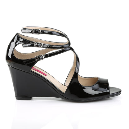 *3" Strappy Wedge Sandal W/ Cutout Detail (Pleaser Pink Label KIM04/B)