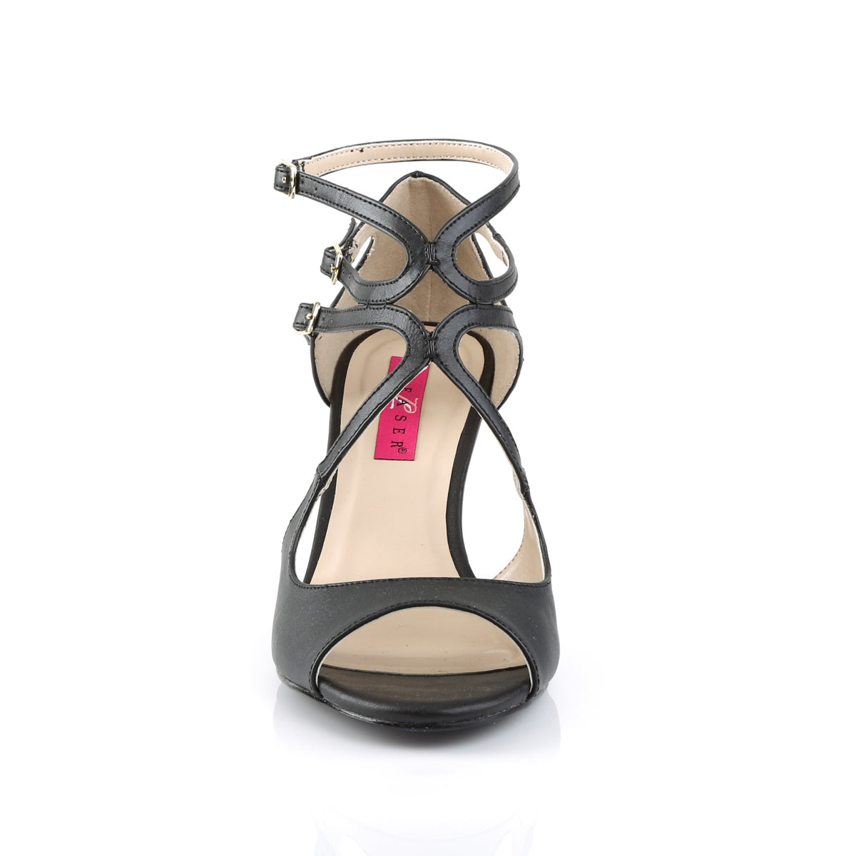*3" Strappy Wedge Sandal W/ Cutout Detail (Pleaser Pink Label KIM04/B)