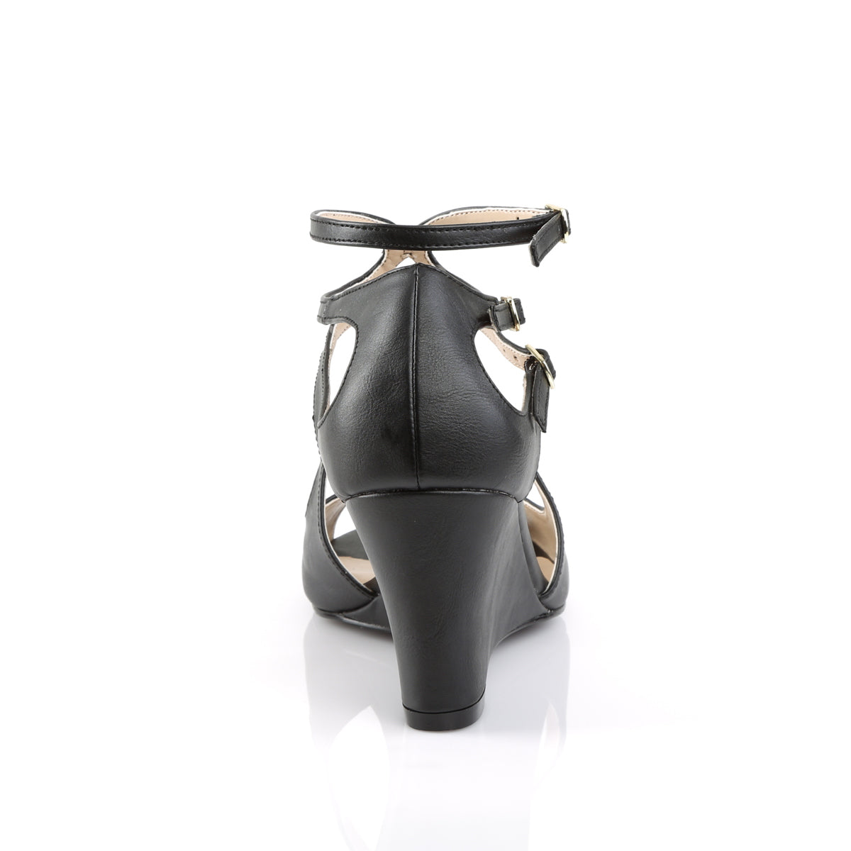 *3" Strappy Wedge Sandal W/ Cutout Detail (Pleaser Pink Label KIM04/B)