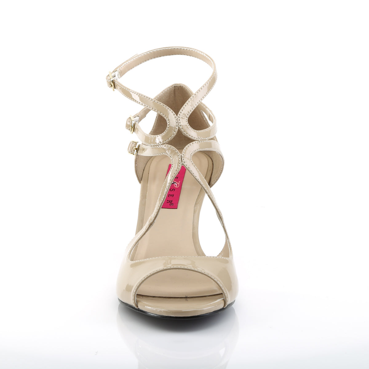 *3" Strappy Wedge Sandal W/ Cutout Detail (Pleaser Pink Label KIM04/B)