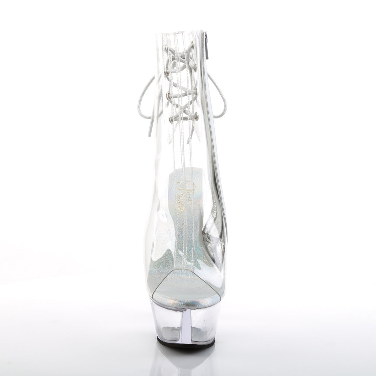 *6" Heel, 1 3/4" PF Open Toe/Heel Ankle Boot, Side Zip (Pleaser KISS1018C/C/M)