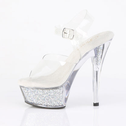 6" Heel, 1 3/4" PF Ankle Strap Sandal w/RS Inserts (Pleaser KISS208RSI/C/C-SRS)